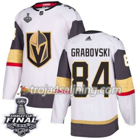Vegas Golden Knights tröja Mikhail Grabovski 84 2018 Stanley Cup Final Patch Adidas Vit Authentic - NHL Tröjor Herr